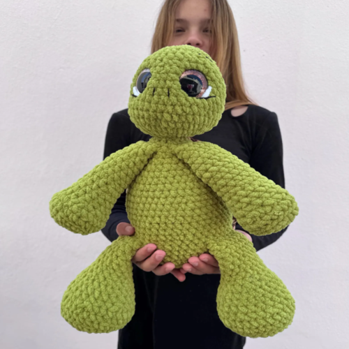 2-in-1 Turtle Crochet Pattern: Amigurumi Snuggler Toy (PDF)