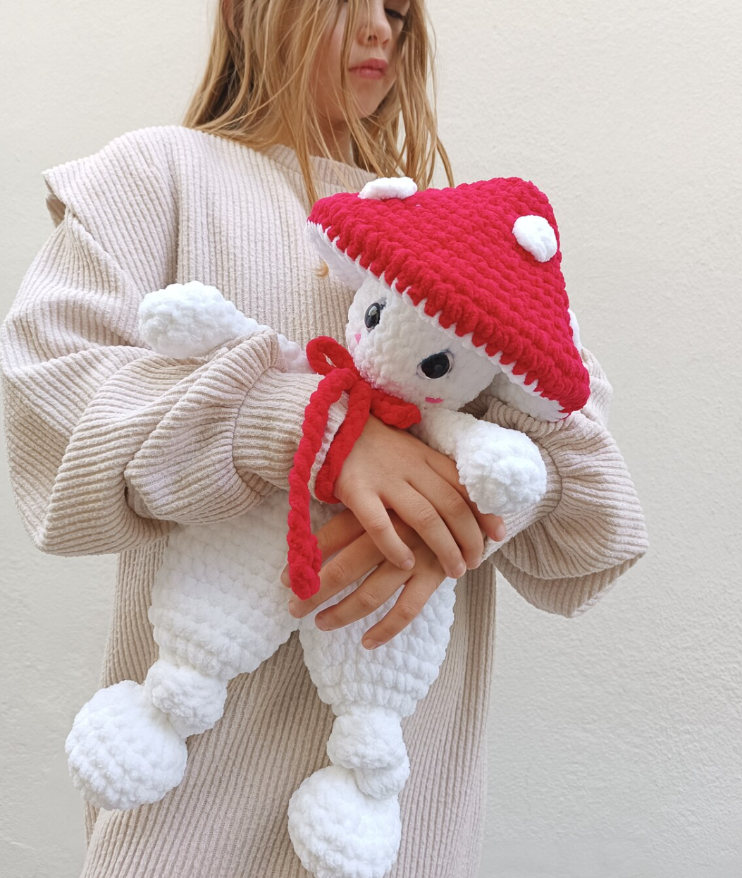Mushroom Snuggler Crochet Pattern: Amigurumi Security Blanket