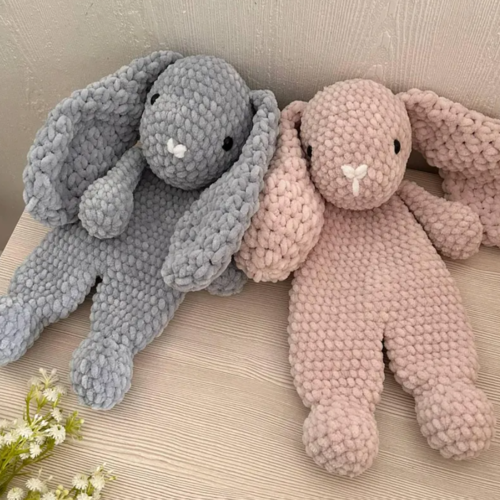 Crochet bunny lovey pattern Bunny snuggler pattern