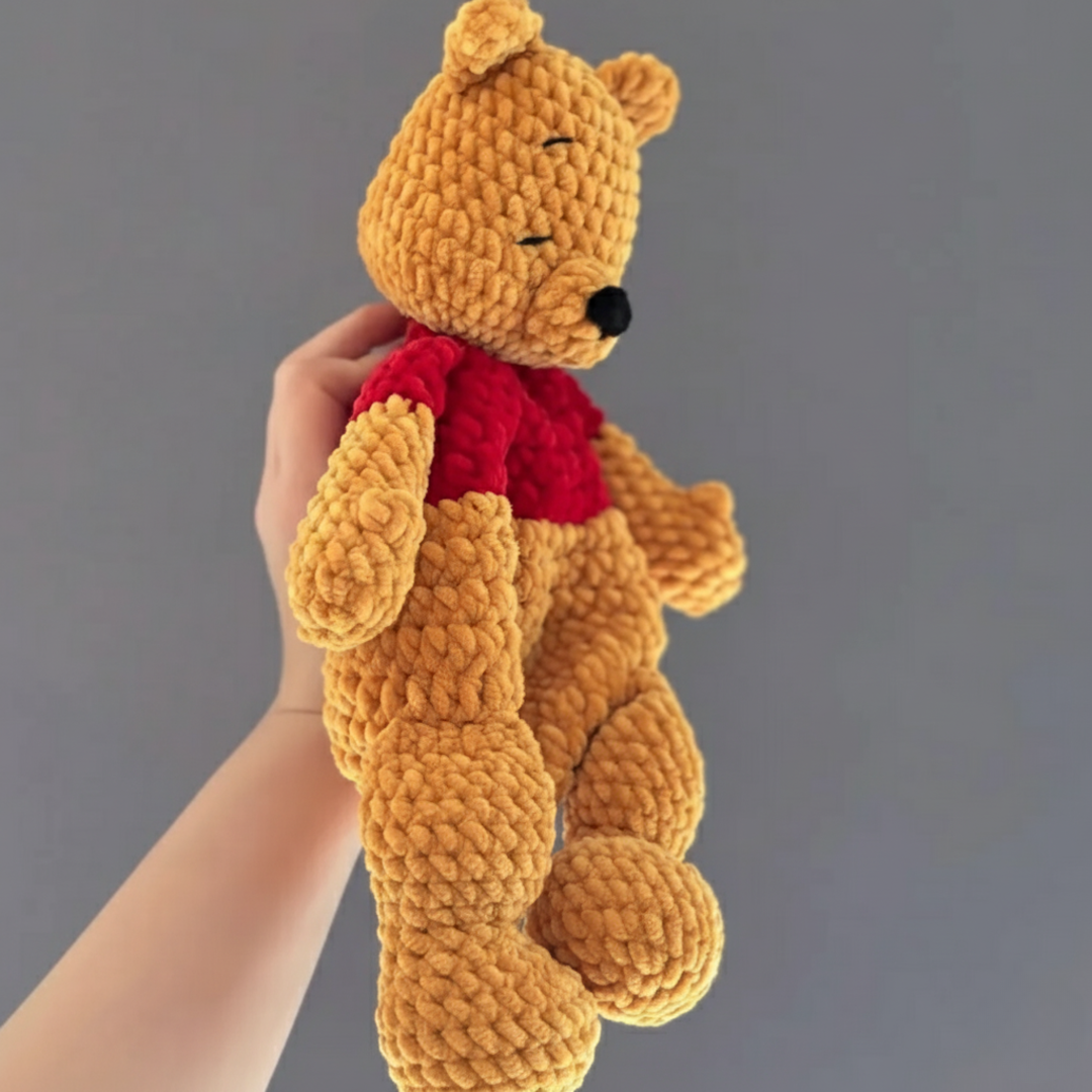 Crochet snuggler pattern, Pooh, Bear, pdf in English