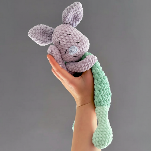 Crochet snuggler pattern, Piglet, pdf in English
